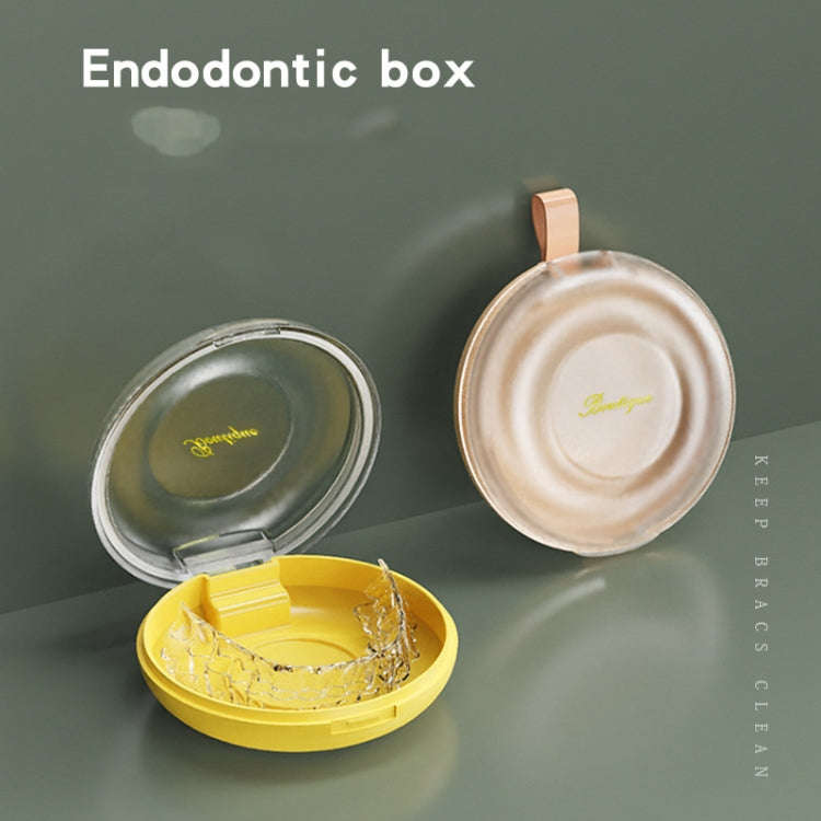 Household Denture Braces Box Orthodontic Storage Box(Orange)