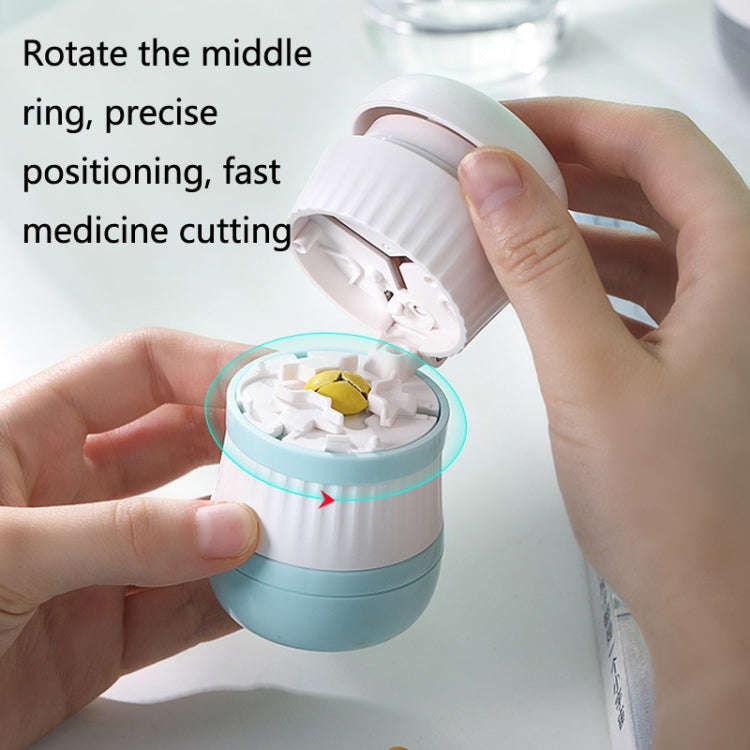 TR018 Medicine Cutter Grinding and Crushing Pill Box, Colour: Green