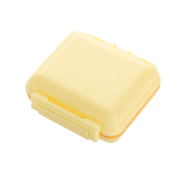 JS0018 Wheat Portable Sealed Pill Box with 6 Compartments For Pill Health Care Box(Solid Yellow)