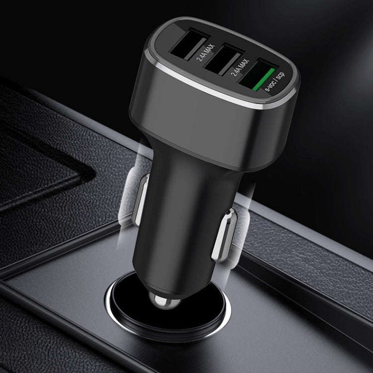 Three USB Ports Car Fast Charging Charger For Huawei/For OPPO/VIVO/OnePlus And Other Flash Chargi...