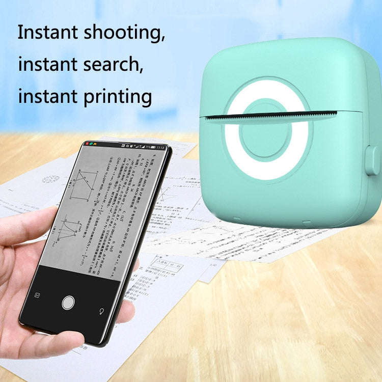 Portable Mini Wrong Question Printer Student Photo Text Memo Printer(Green)