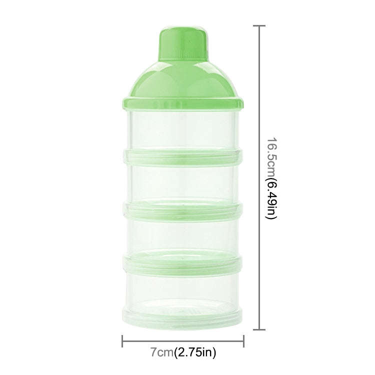 Portable Milk Powder Formula Dispenser Food Container Storage Feeding Box for Baby(Green)