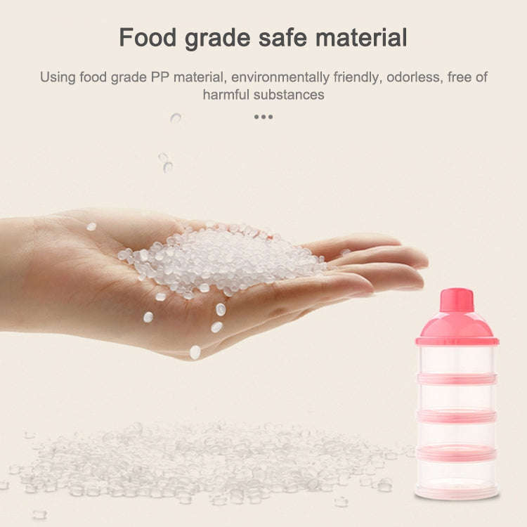 Portable Milk Powder Formula Dispenser Food Container Storage Feeding Box for Baby(Green)