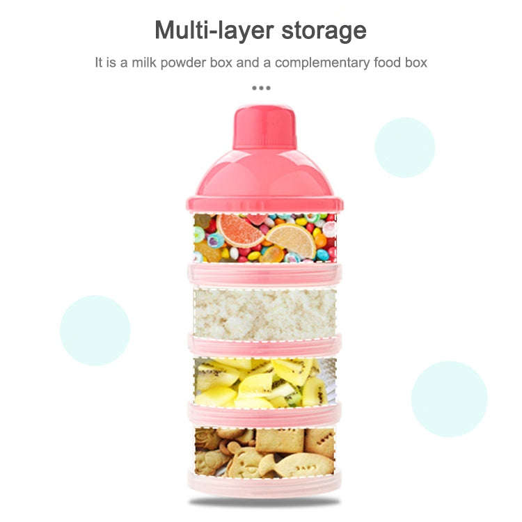 Portable Milk Powder Formula Dispenser Food Container Storage Feeding Box for Baby(Pink)