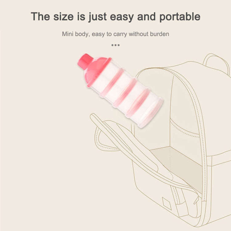 Portable Milk Powder Formula Dispenser Food Container Storage Feeding Box for Baby(Pink)
