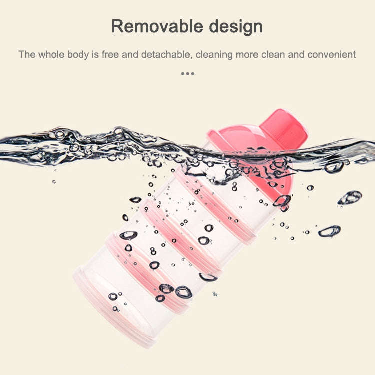 Portable Milk Powder Formula Dispenser Food Container Storage Feeding Box for Baby(Pink)