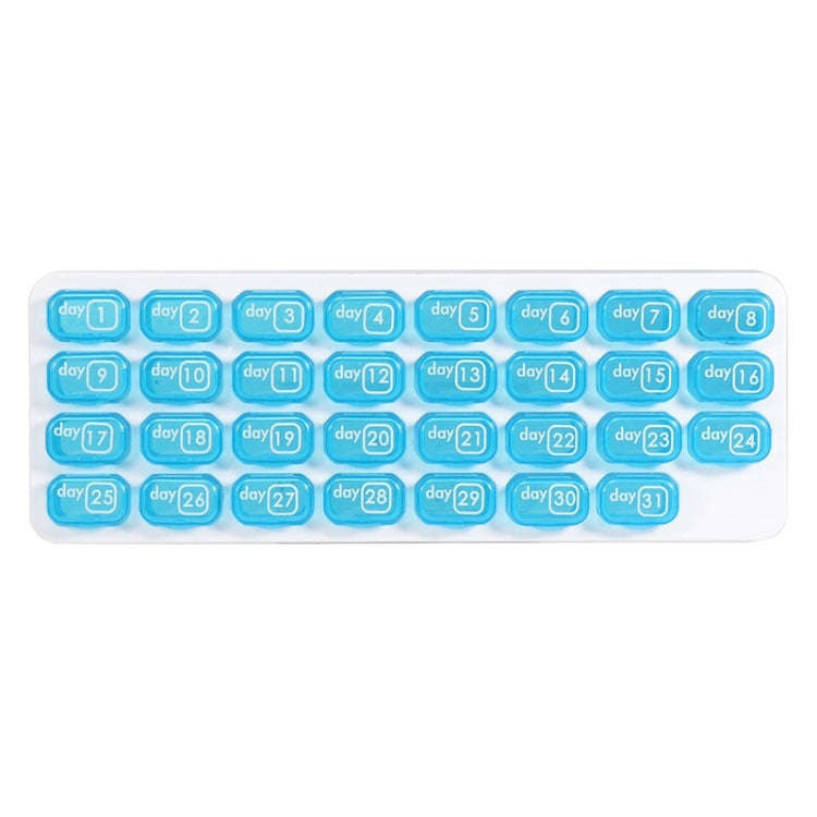S-015 31 Grid Keyboard Type Plastic Pill Box(28.5x10.5x2.8cm)