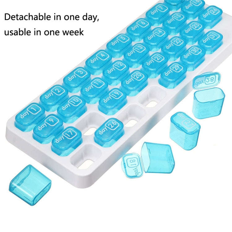 S-015 31 Grid Keyboard Type Plastic Pill Box(28.5x10.5x2.8cm)