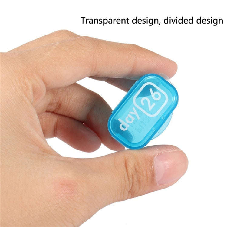 S-015 31 Grid Keyboard Type Plastic Pill Box(28.5x10.5x2.8cm)