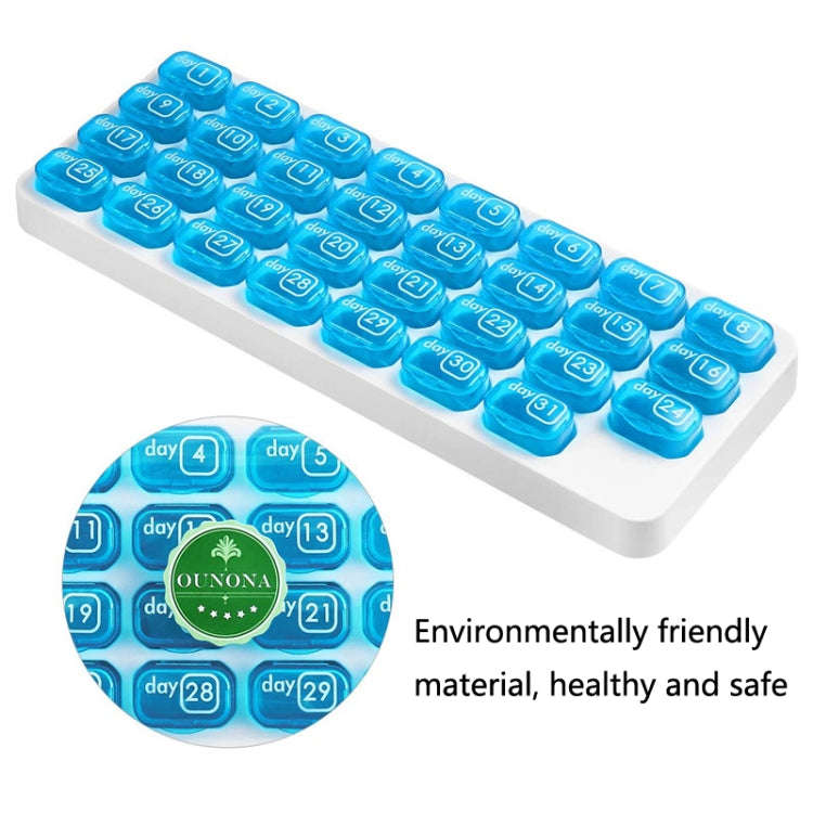 S-015 31 Grid Keyboard Type Plastic Pill Box(28.5x10.5x2.8cm)