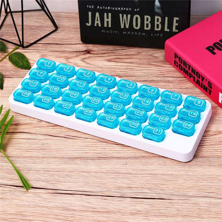 S-015 31 Grid Keyboard Type Plastic Pill Box(28.5x10.5x2.8cm)
