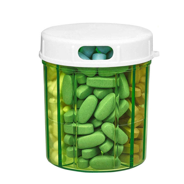 S-052 Round Transparent Plastic Pill Box Storage Box(9x9x10cm)