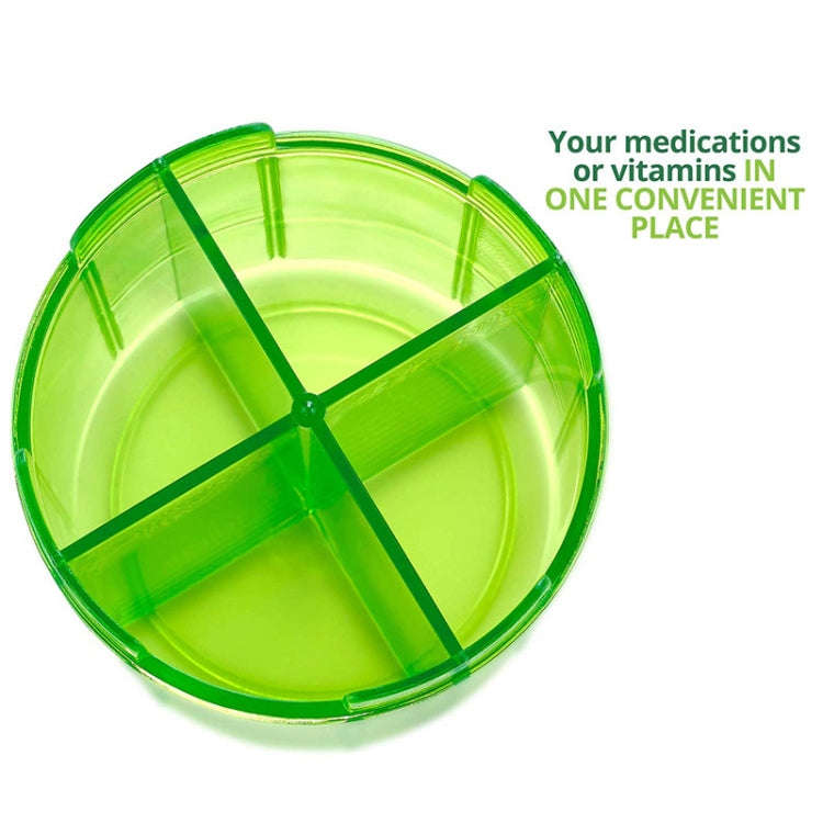 S-052 Round Transparent Plastic Pill Box Storage Box(9x9x10cm)