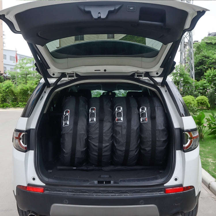 4 in 1 Waterproof Dustproof Sunscreen Car Tire Spare Tire Cover, Size:S (Black)