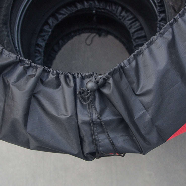 4 in 1 Waterproof Dustproof Sunscreen Car Tire Spare Tire Cover, Size:S (Black Red)