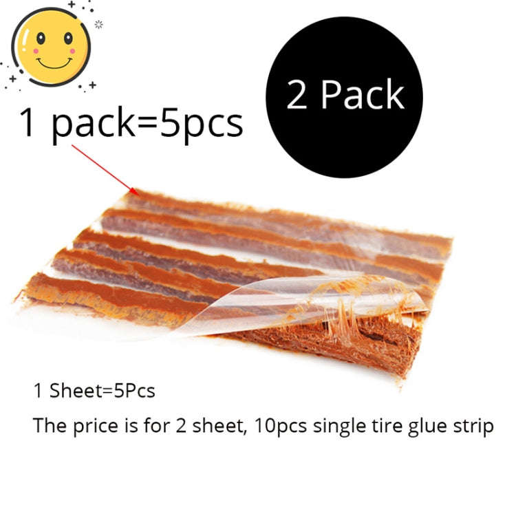 5 PCS Car Motorcycle Bike Tyre Repairing Rubber Strips Tyre Puncture Emergency Repair Strips Stir...