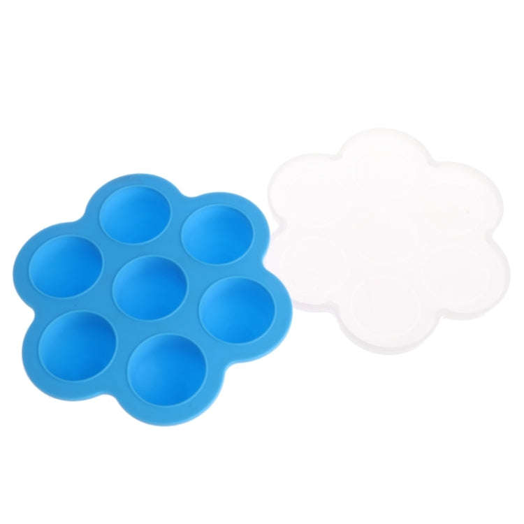 7 Grid Baby Food Container Infant Fruit Breast Milk Storage Box Freezer Tray Crisper(Green)