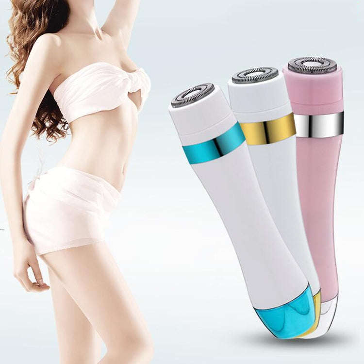 4 In 1 Electric Shaver Home Eyebrow Knife Massage Import Cleansing Instrument(Pink)