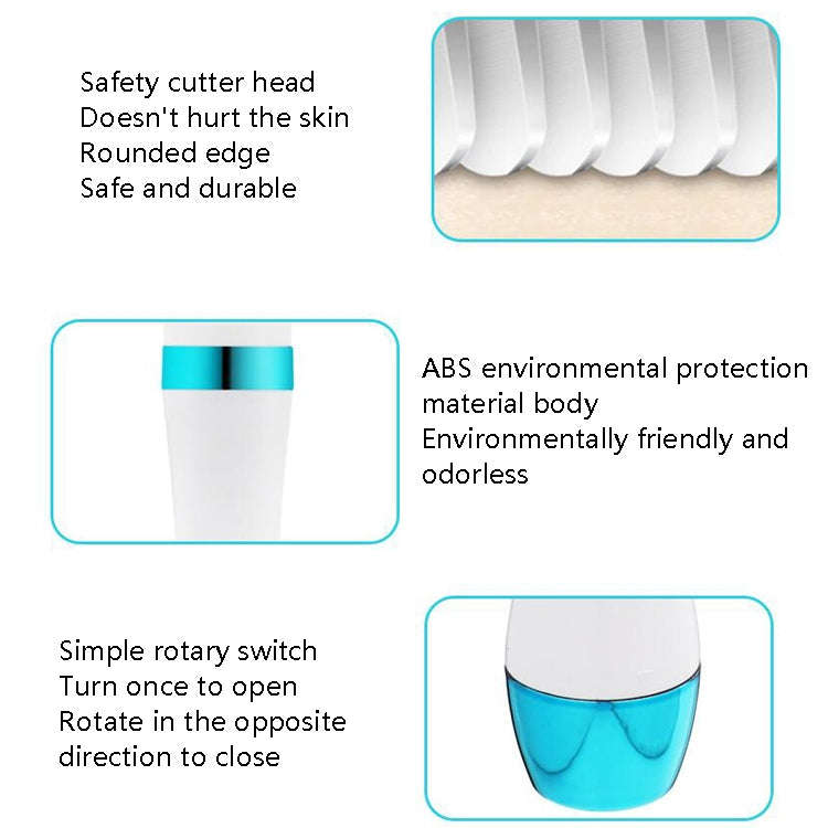 4 In 1 Electric Shaver Home Eyebrow Knife Massage Import Cleansing Instrument(Pink)