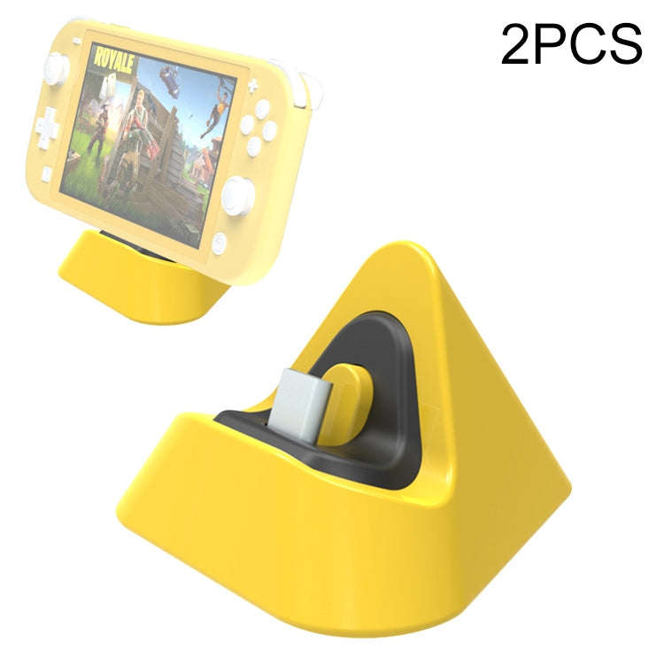 2 PCS DOBE TNS-19062 Host Charging Bottom Portable Triangle Game Console Charger For Switch / Lit...