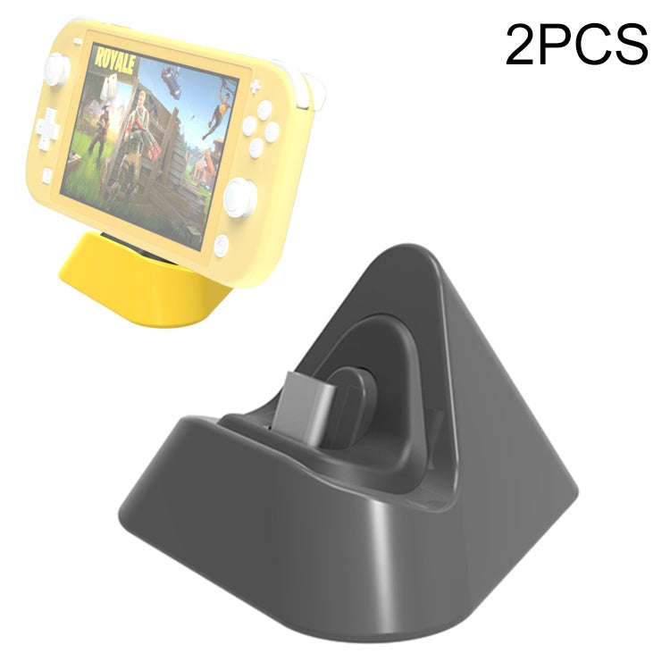 2 PCS DOBE TNS-19062 Host Charging Bottom Portable Triangle Game Console Charger For Switch / Lit...