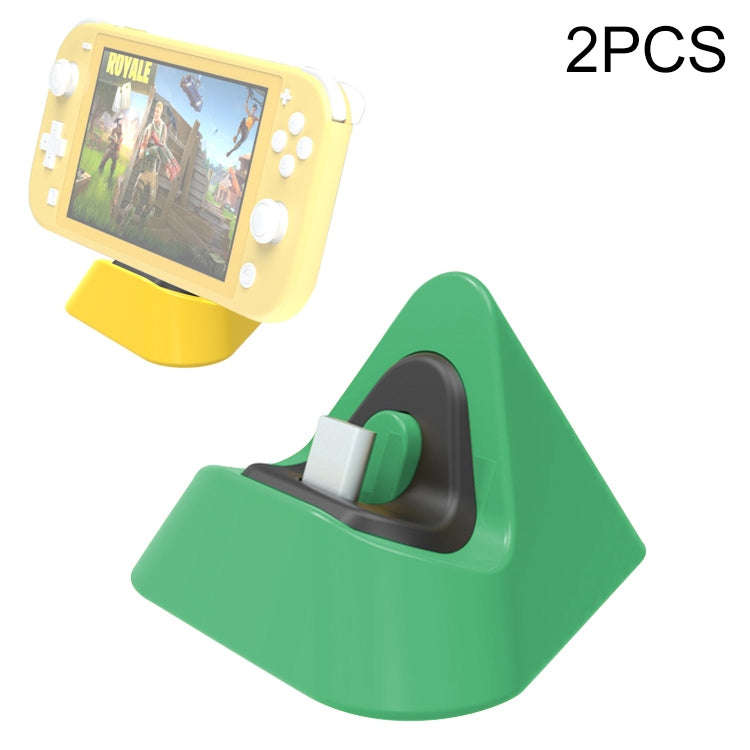 2 PCS DOBE TNS-19062 Host Charging Bottom Portable Triangle Game Console Charger For Switch / Lit...