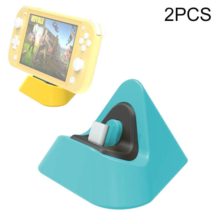 2 PCS DOBE TNS-19062 Host Charging Bottom Portable Triangle Game Console Charger For Switch / Lit...