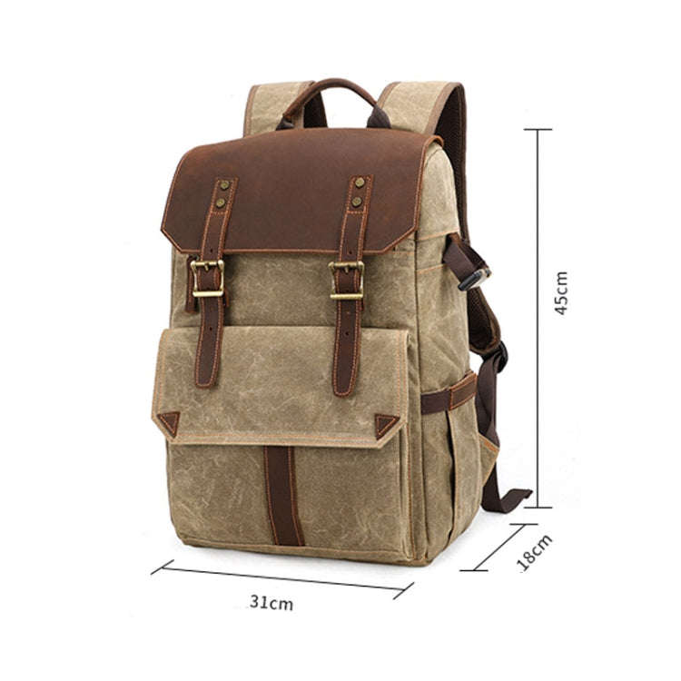 K-011 Outdoor Shoulder Digital Camera Bag Batik Canvas Waterproof Large-Capacity Photography Back...
