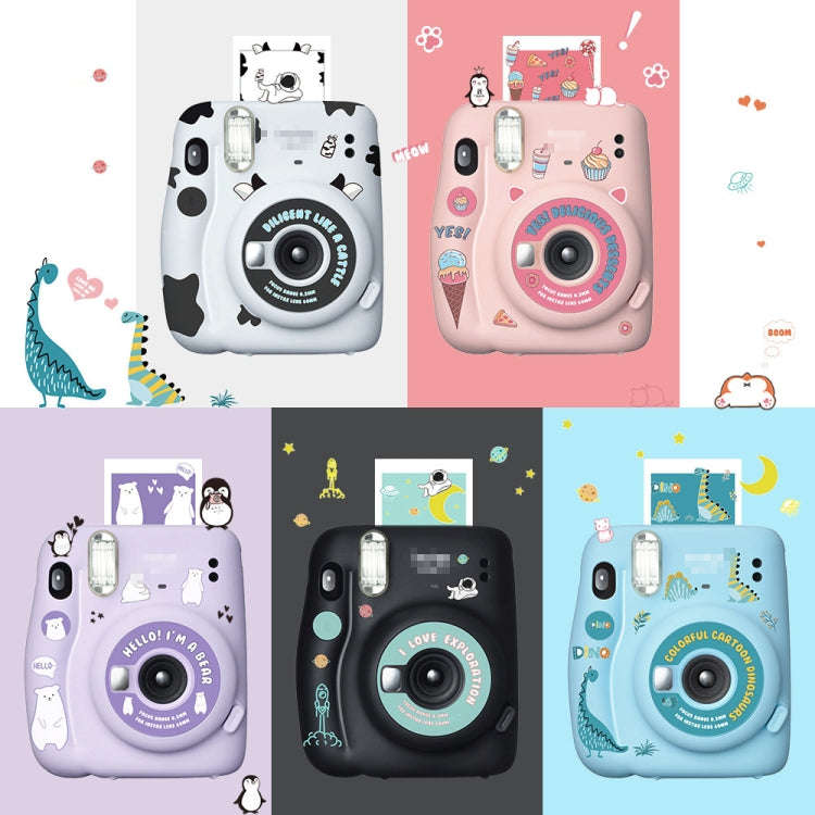 5 PCS 5 in 1 DIY Cute Cartoon  Camera Stickers Set for Fujifilm Instax mini 11(Space Animals Series)
