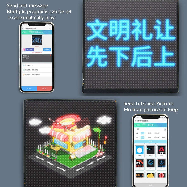 YSP-001 LED Backpack Screen Bluetooth Version Smart Full Colorful Display LED Advertising Screen