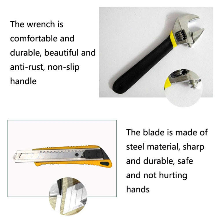 12 In 1 Car Home Dual-Use Hardware Combination Tool Set, Style: Paperback 8012G-1