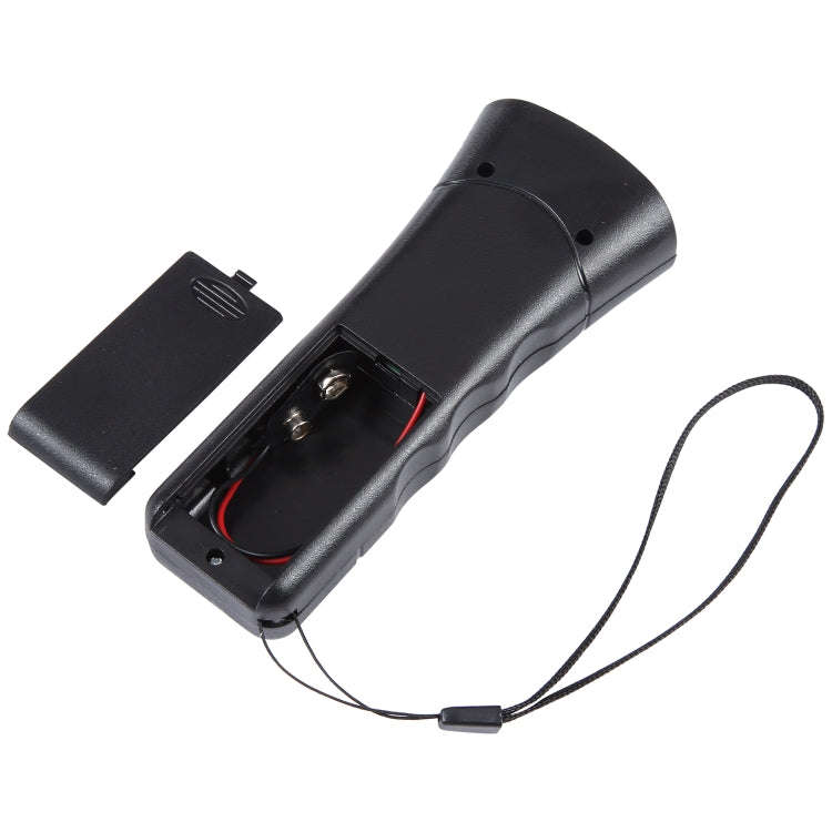 LED Flashlight Ultrasonic Dog Repeller Portable Dog Trainer, Colour: Double black(Colorful Package)