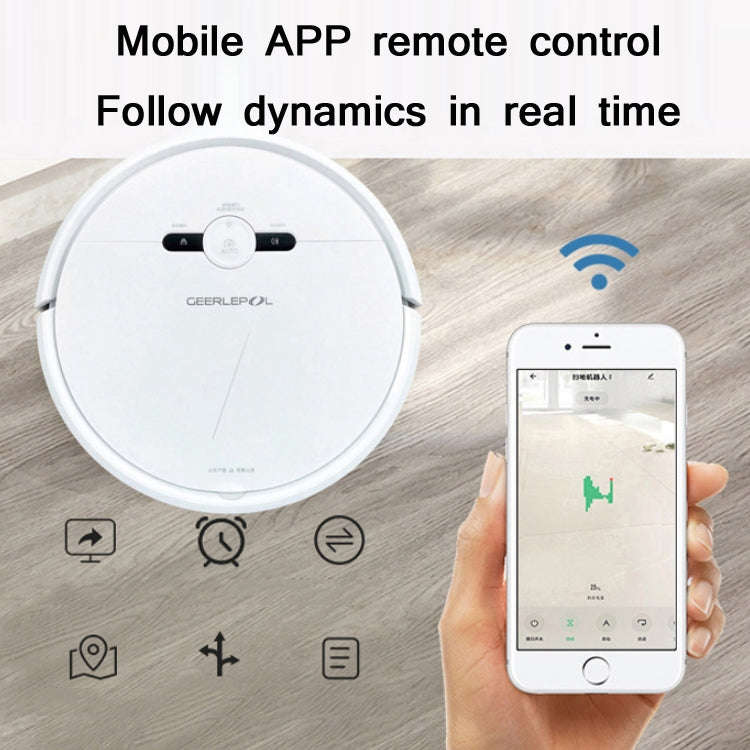 GEERLEPOL Smart Home Automatic Refilling Sweeping Robot, High Configuration Support Mobile Phone ...