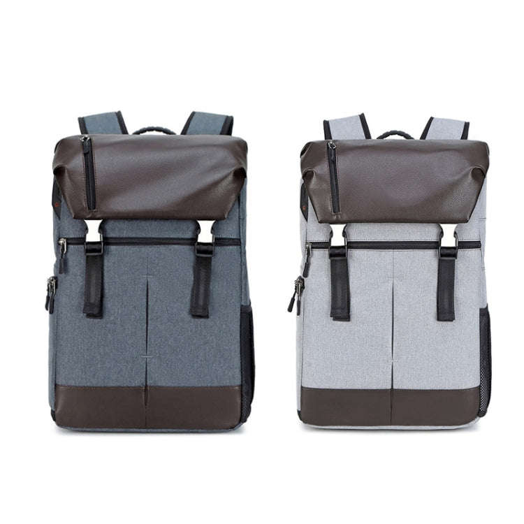 C3081 Camera  Computer Shoulder Digital Camera Bag Large Capacity Photography Backpack(Light Grey)