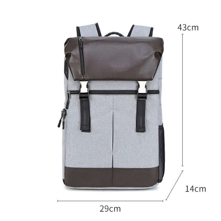 C3081 Camera  Computer Shoulder Digital Camera Bag Large Capacity Photography Backpack(Light Grey)