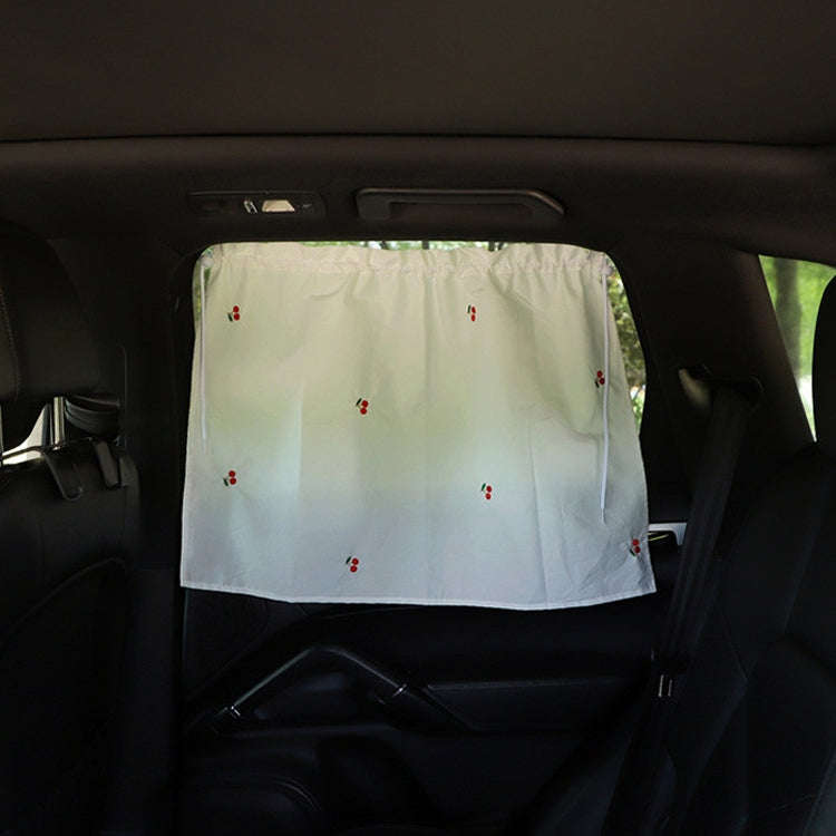Car Embroidery Curtain Sunshade Cartoon Cotton Suction Cup Curtain Car Sunscreen Insulation Cover...