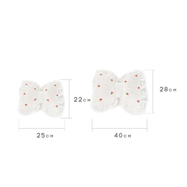 Bow Car Head Pillow Car Seat Neck Pillow Comfortable Cotton Car Supplies, Colour: Cherry Headrest