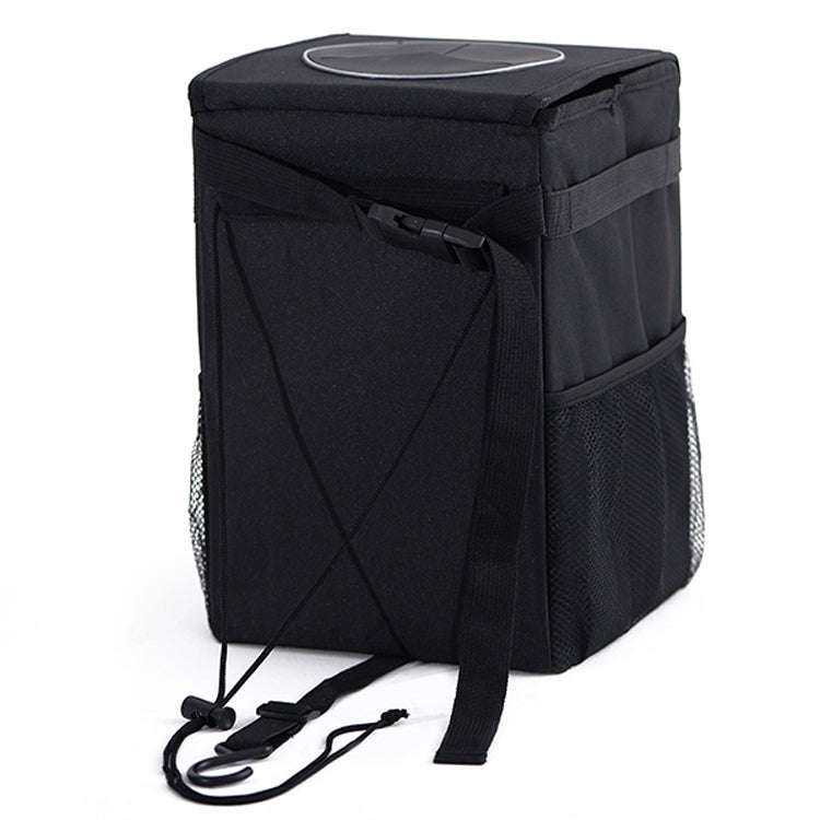With Cover Car Trash Can Foldable Car Chair Back Trash Can Waterproof Box, Size: 15 x 15 x 25cm(B...