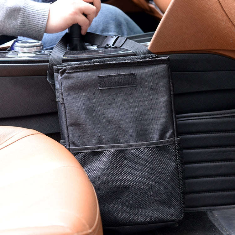 With Cover Car Trash Can Foldable Car Chair Back Trash Can Waterproof Box, Size: 20 x 20 x 30cm(B...