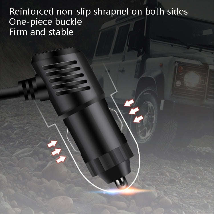 Car Cigarette Lighter Multi-Function Mobile Phone Charging USB Car Charge 12/24V Adapter Plug(Bla...