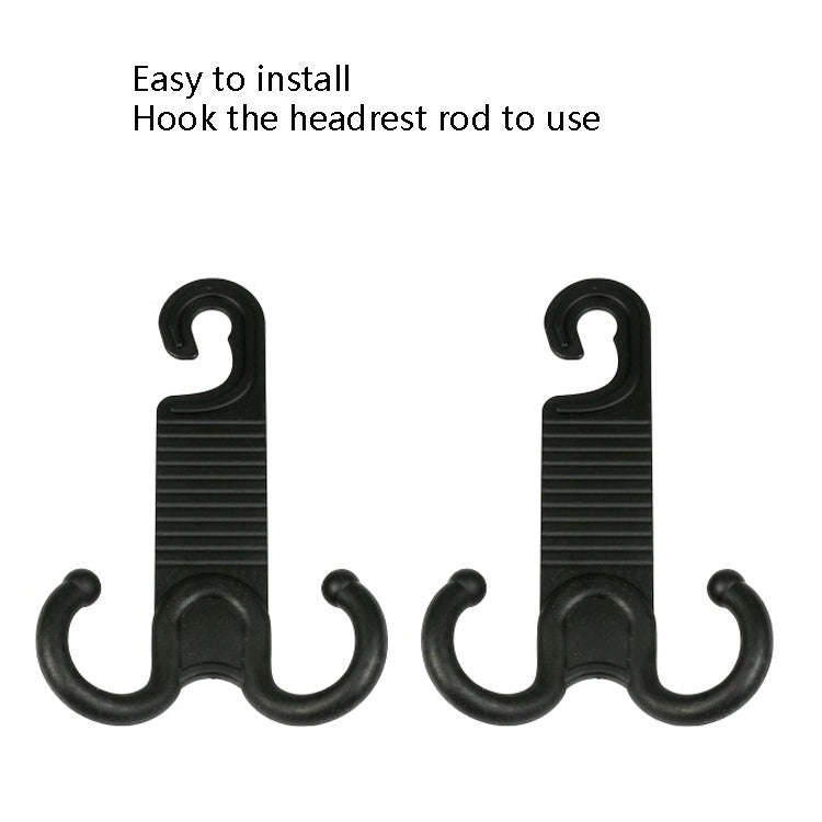 2 Pairs Car Chair Back Tough Invisible Car Hook Portable Installation Does Not Hurt Car Hook(Black)
