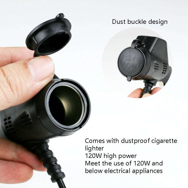 2 PCS Car 3 In 1 Charger With Cigarette Lighter Dual USB Interface With USB Mobile Phone Charging...