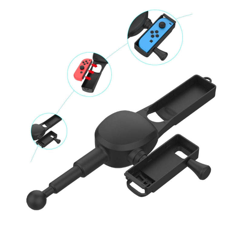 JYS NS192 Fishing Rod Game Handle Accessories For Nintendo Switch(Black)