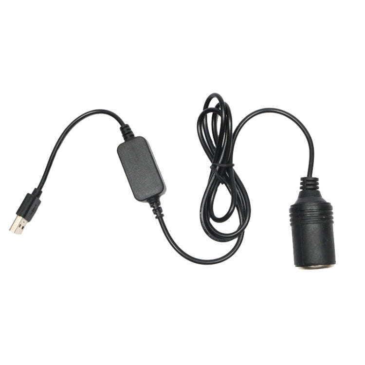 5V Turn 12V USB To Cigarette Lighter Socket Female Head Driving Recorder Mobile Power Cord, Speci...