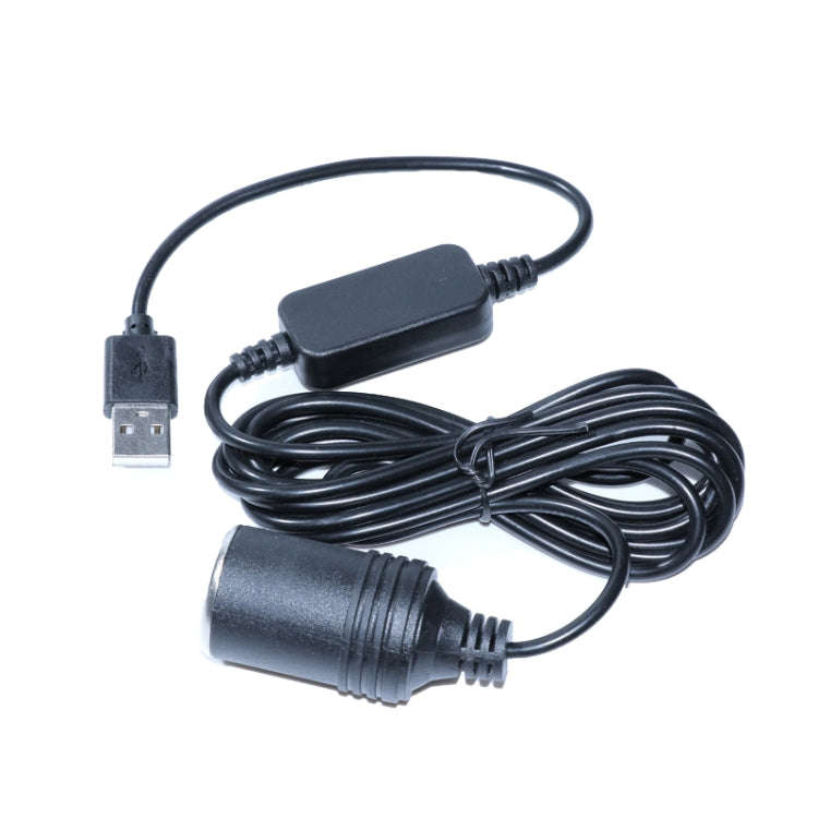 5V Turn 12V USB To Cigarette Lighter Socket Female Head Driving Recorder Mobile Power Cord, Speci...