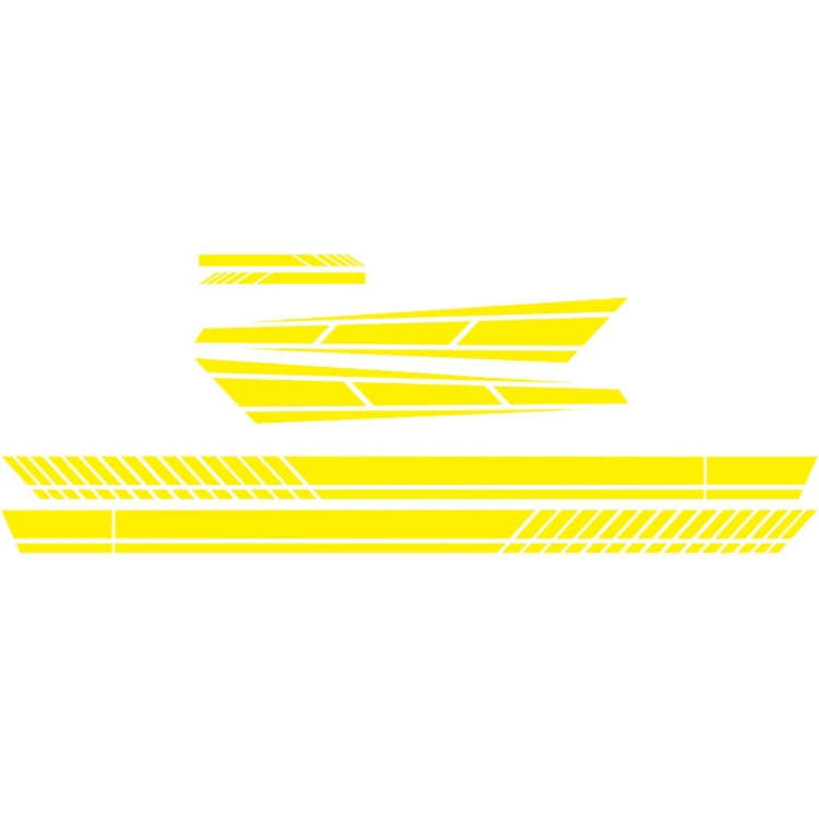 D-1037 Striped Car Sticker Car Side Door Cover Rearview Mirror Combination Sticker(Yellow)