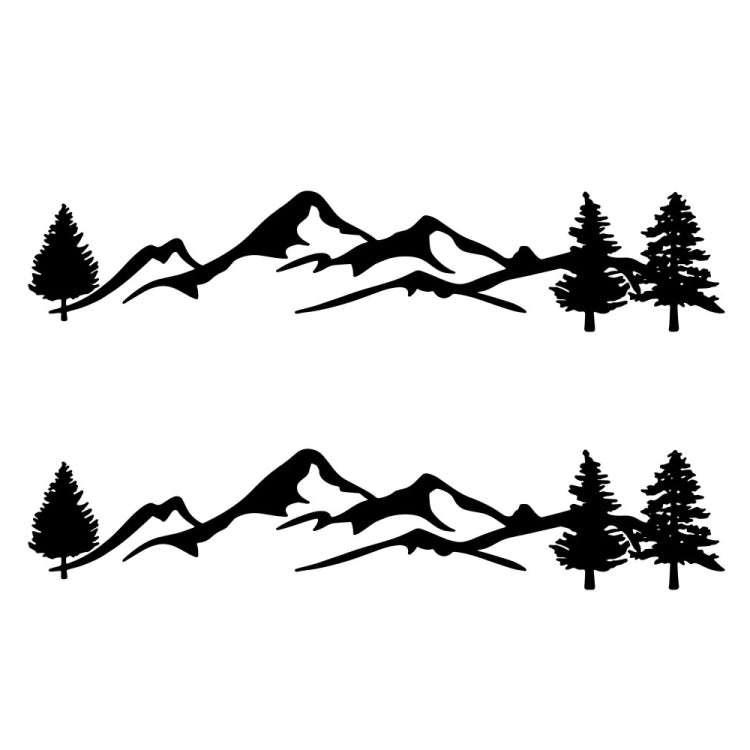 2 PCS D-791 Mountain Forest Car Sticker SUV Off-Road Vehicle Body Sticker Rear Windshield Car Sti...