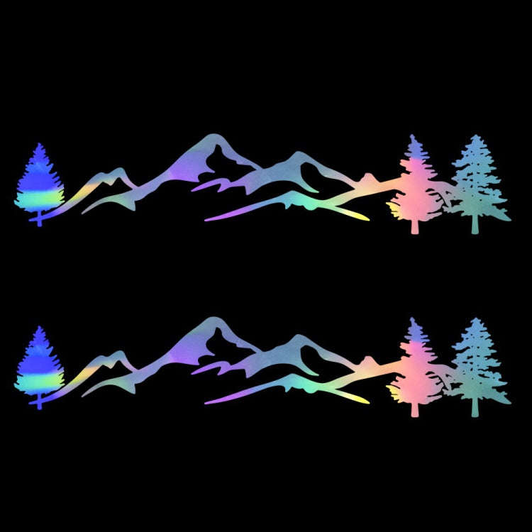 2 PCS D-791 Mountain Forest Car Sticker SUV Off-Road Vehicle Body Sticker Rear Windshield Car Sti...