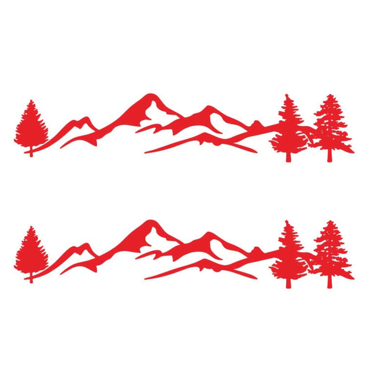 2 PCS D-791 Mountain Forest Car Sticker SUV Off-Road Vehicle Body Sticker Rear Windshield Car Sti...