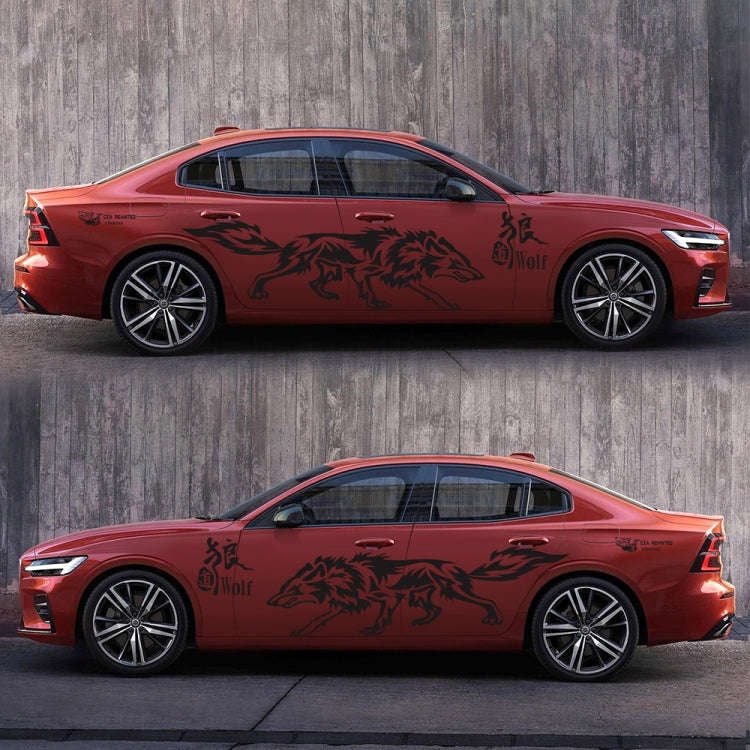 D-70 Wolf Totem Car Stickers Car Personality Modified Car Stickers(Black)